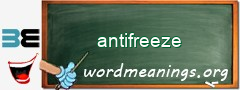 WordMeaning blackboard for antifreeze